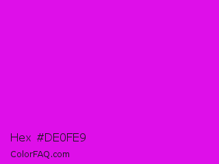 Hex #de0fe9 Color Image