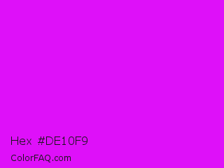 Hex #de10f9 Color Image
