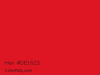Hex #de1623 Color Image