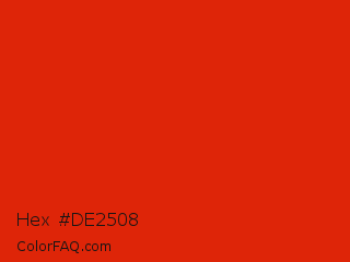 Hex #de2508 Color Image