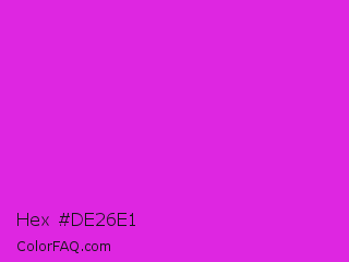 Hex #de26e1 Color Image