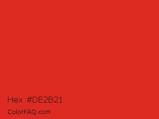 Hex #de2b21 Color Image