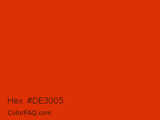 Hex #de3005 Color Image