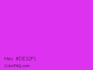 Hex #de32f1 Color Image