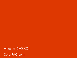 Hex #de3801 Color Image