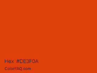 Hex #de3f0a Color Image