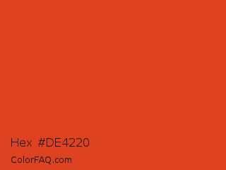 Hex #de4220 Color Image