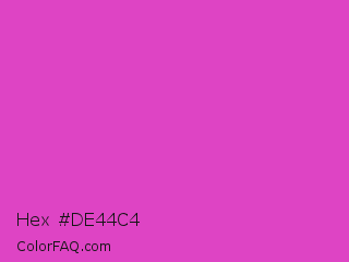 Hex #de44c4 Color Image