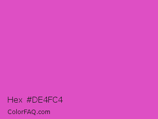 Hex #de4fc4 Color Image