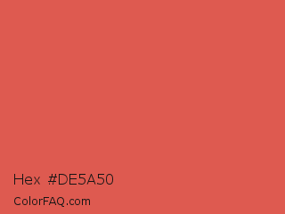 Hex #de5a50 Color Image
