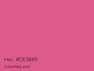 Hex #de5b89 Color Image