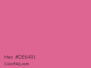 Hex #de6491 Color Image
