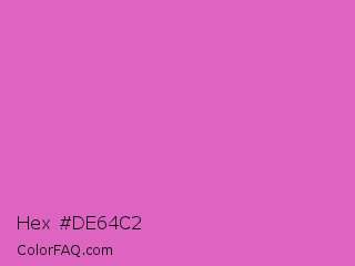 Hex #de64c2 Color Image