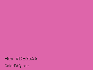 Hex #de65aa Color Image