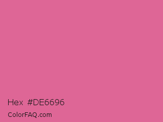 Hex #de6696 Color Image