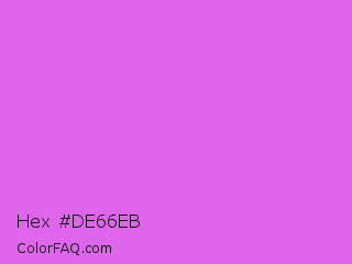 Hex #de66eb Color Image