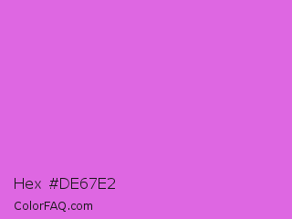 Hex #de67e2 Color Image