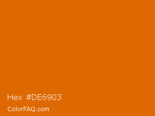Hex #de6903 Color Image