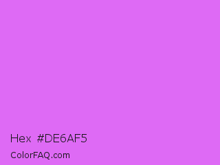 Hex #de6af5 Color Image