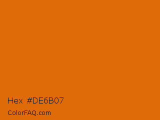 Hex #de6b07 Color Image