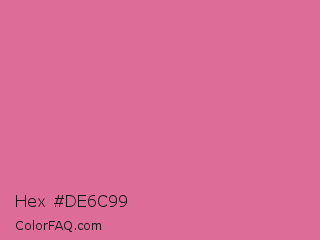 Hex #de6c99 Color Image