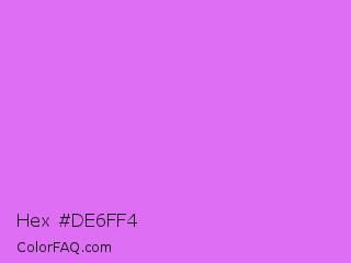 Hex #de6ff4 Color Image