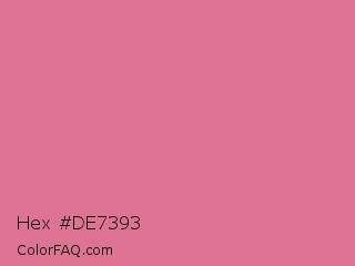 Hex #de7393 Color Image