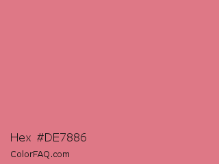 Hex #de7886 Color Image