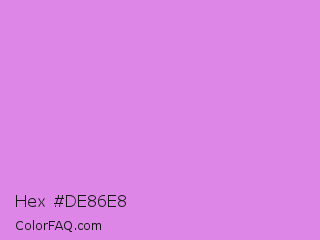 Hex #de86e8 Color Image