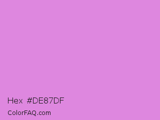 Hex #de87df Color Image