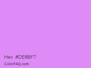 Hex #de8bf7 Color Image