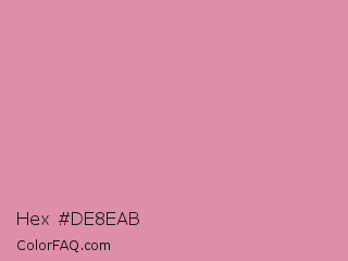 Hex #de8eab Color Image