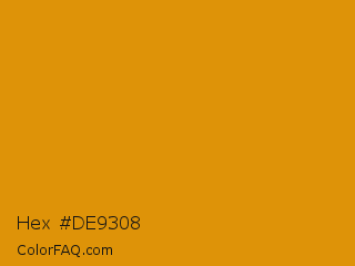 Hex #de9308 Color Image