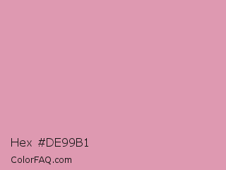 Hex #de99b1 Color Image
