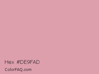 Hex #de9fad Color Image