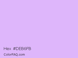 Hex #deb6fb Color Image