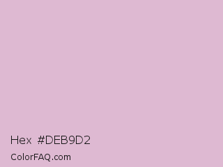Hex #deb9d2 Color Image