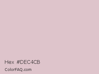 Hex #dec4cb Color Image