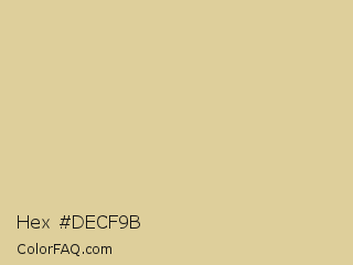 Hex #decf9b Color Image