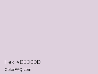 Hex #ded0dd Color Image