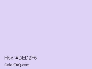Hex #ded2f6 Color Image