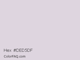 Hex #ded5df Color Image