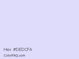 Hex #dedcfa Color Image