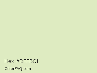 Hex #deebc1 Color Image
