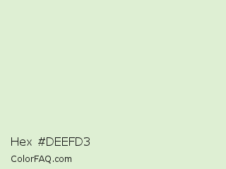 Hex #deefd3 Color Image