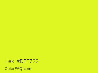 Hex #def722 Color Image
