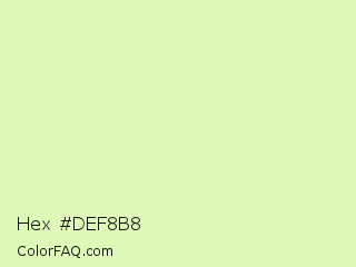 Hex #def8b8 Color Image