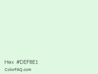 Hex #def8e1 Color Image