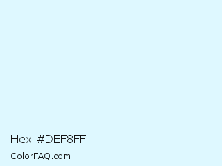 Hex #def8ff Color Image