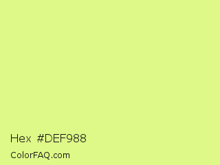 Hex #def988 Color Image